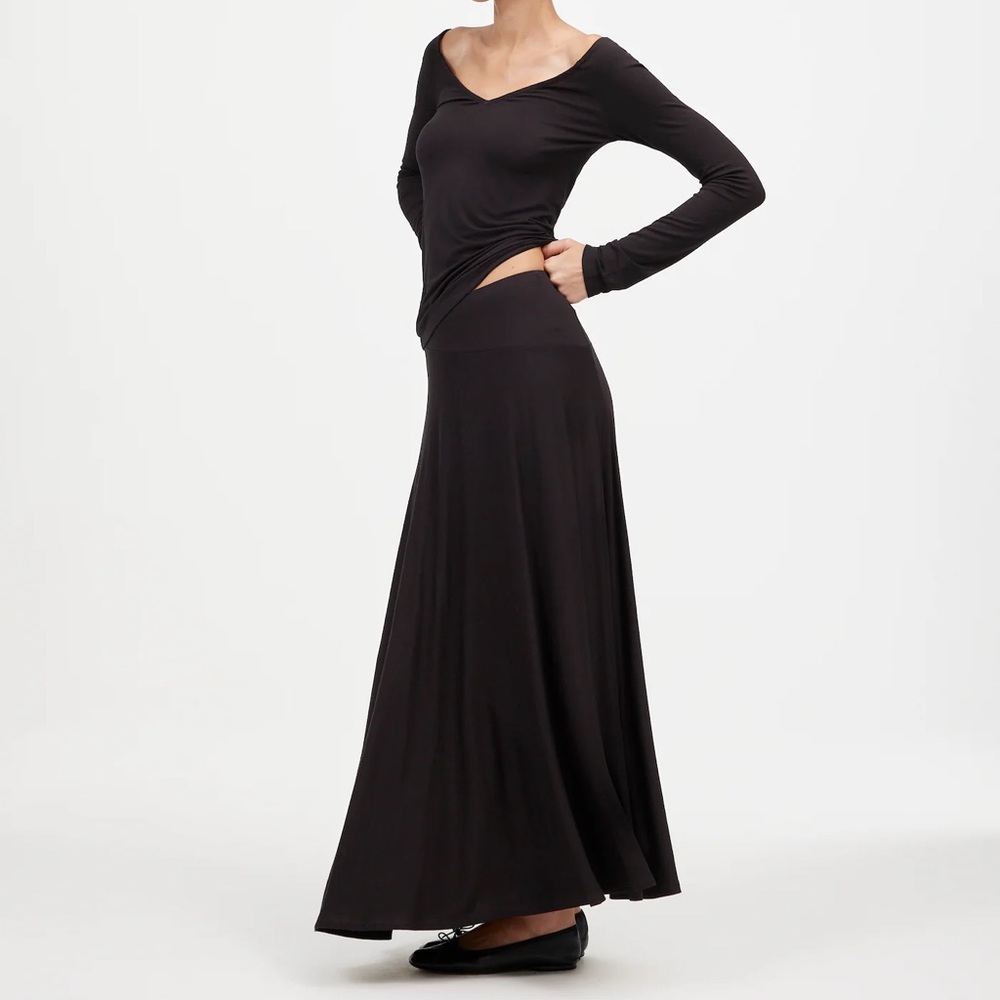 {{Madewell}} Jersey Asymmetric-Seam Skirt - Picture 2 of 8